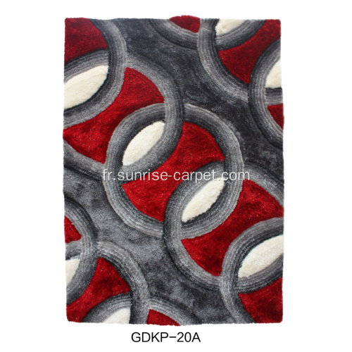 Tapis 100% polyester 3D + 4D shaggy